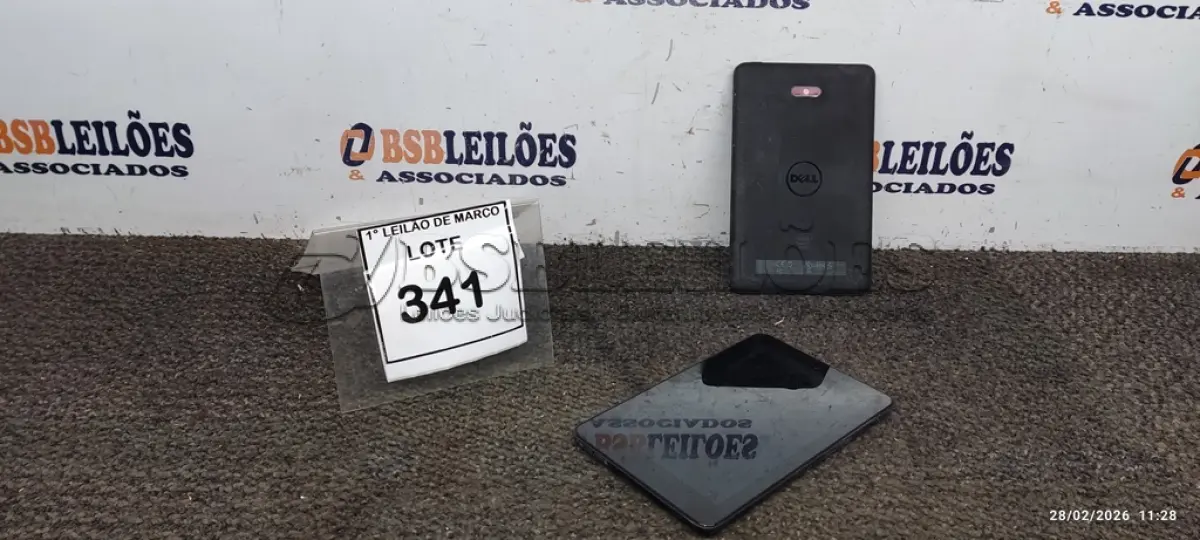 LOTE 341 - 02 TABLETS MARCA DELL SEM CARREGADOR. (NO ESTADO) ATENÇÃO! FAZER A VISITAÇÃO ANTES DE ARREMATAR, NÃO SABEMOS SE FUNCIONA, LEILÃO NÃO TEM GARANTIA E NEM DEVOLUÇÃO, SUJEITO A POSSÍVEIS AVARIAS VISÍVEIS/OCULTAS E/OU AUSÊNCIA DE COMPONENTES.