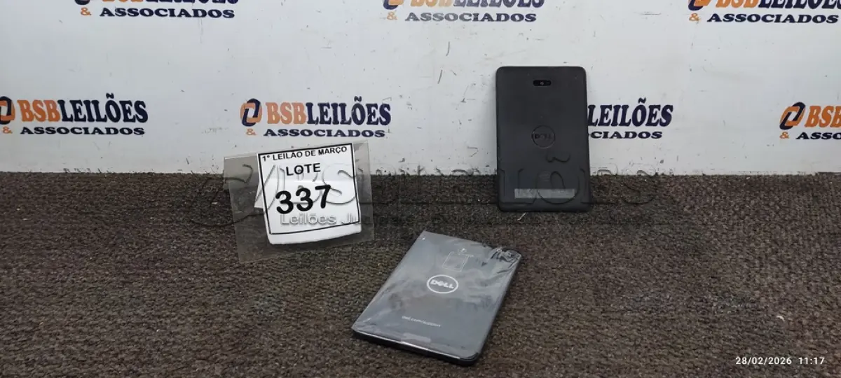 LOTE 337 - 02 TABLETS MARCA DELL SEM CARREGADOR. (NO ESTADO) ATENÇÃO! FAZER A VISITAÇÃO ANTES DE ARREMATAR, NÃO SABEMOS SE FUNCIONA, LEILÃO NÃO TEM GARANTIA E NEM DEVOLUÇÃO, SUJEITO A POSSÍVEIS AVARIAS VISÍVEIS/OCULTAS E/OU AUSÊNCIA DE COMPONENTES.
