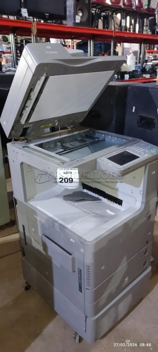 LOTE 209 - 01 COPIADORA MODELO C2230 MARCA CANON. (NO ESTADO) ATENÇÃO! FAZER A VISITAÇÃO ANTES DE ARREMATAR, NÃO SABEMOS SE FUNCIONA, LEILÃO NÃO TEM GARANTIA E NEM DEVOLUÇÃO, SUJEITO A POSSÍVEIS AVARIAS VISÍVEIS/OCULTAS E/OU AUSÊNCIA DE COMPONENTES.