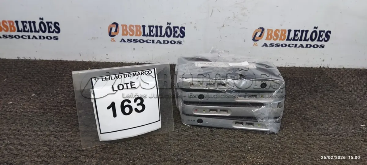 LOTE 163 - 04 WYSE THIN CLIENTE MARCA DELL. (NO ESTADO) ATENÇÃO! FAZER A VISITAÇÃO ANTES DE ARREMATAR, NÃO SABEMOS SE FUNCIONA, LEILÃO NÃO TEM GARANTIA E NEM DEVOLUÇÃO, SUJEITO A POSSÍVEIS AVARIAS VISÍVEIS/OCULTAS E/OU AUSÊNCIA DE COMPONENTES.