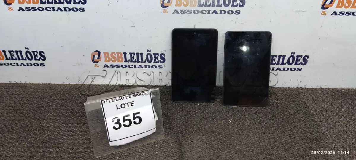 LOTE 355 - 02 TABLETS MARCA DELL SEM CARREGADOR. (NO ESTADO) ATENÇÃO! FAZER A VISITAÇÃO ANTES DE ARREMATAR, NÃO SABEMOS SE FUNCIONA, LEILÃO NÃO TEM GARANTIA E NEM DEVOLUÇÃO, SUJEITO A POSSÍVEIS AVARIAS VISÍVEIS/OCULTAS E/OU AUSÊNCIA DE COMPONENTES.