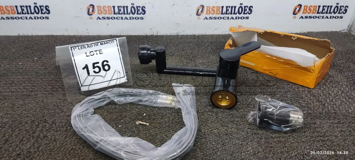 LOTE 156 - 01 TORNEIRA PARA ÁGUA FRIA E QUENTE. (NO ESTADO) ATENÇÃO! FAZER A VISITAÇÃO ANTES DE ARREMATAR, NÃO SABEMOS SE FUNCIONA, LEILÃO NÃO TEM GARANTIA E NEM DEVOLUÇÃO, SUJEITO A POSSÍVEIS AVARIAS VISÍVEIS/OCULTAS E/OU AUSÊNCIA DE COMPONENTES.