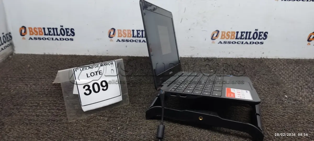 LOTE 309 - 01 NOTEBOOK 2GB DE MEMÓRIA, 16GB E.MMC TELA 11.6’’ LINHA CONNECT MARCA SAMSUNG SEM FONTE. (NO ESTADO) ATENÇÃO! FAZER A VISITAÇÃO ANTES DE ARREMATAR, NÃO SABEMOS SE FUNCIONA, LEILÃO NÃO TEM GARANTIA E NEM DEVOLUÇÃO, SUJEITO A POSSÍVEIS AVARIAS VISÍVEIS/OCULTAS E/OU AUSÊNCIA DE COMPONENTES.