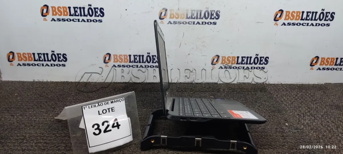 LOTE 324 - 01 NOTEBOOK 2GB DE MEMÓRIA, 16GB E.MMC TELA 11.6’’ LINHA CONNECT MARCA SAMSUNG SEM FONTE. (NO ESTADO) ATENÇÃO! FAZER A VISITAÇÃO ANTES DE ARREMATAR, NÃO SABEMOS SE FUNCIONA, LEILÃO NÃO TEM GARANTIA E NEM DEVOLUÇÃO, SUJEITO A POSSÍVEIS AVARIAS VISÍVEIS/OCULTAS E/OU AUSÊNCIA DE COMPONENTES.