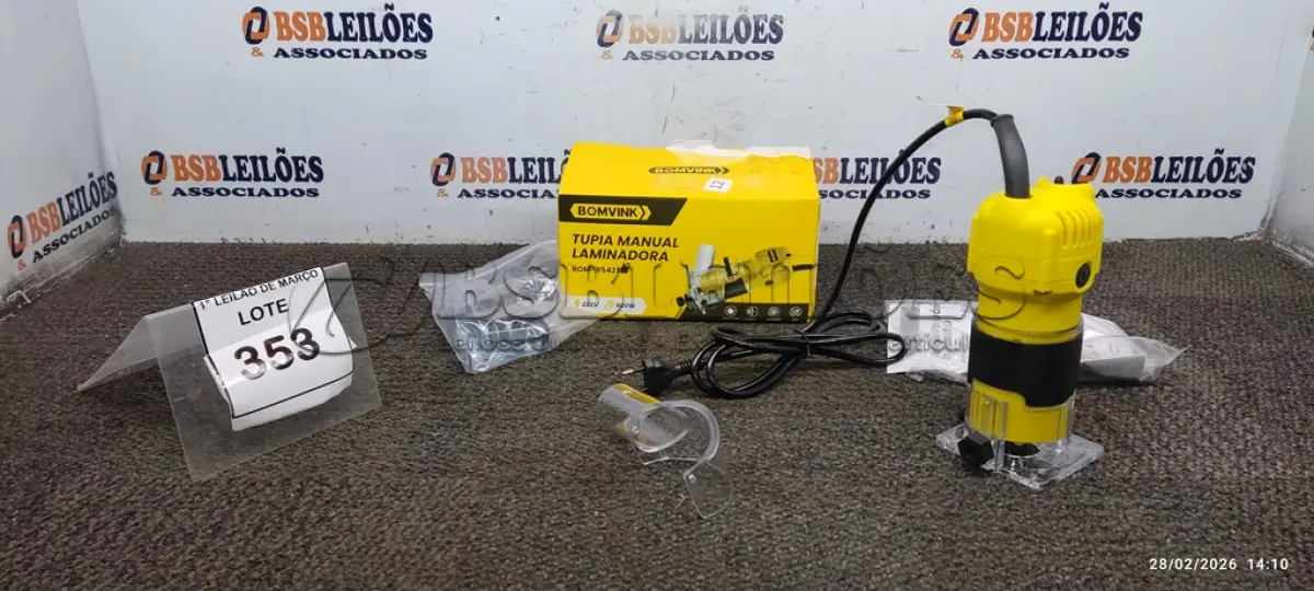 LOTE 353 - 01 TUPIA MAUAL LAMINADORA 600W 220V (PRODUTO NOVO). (NO ESTADO) ATENÇÃO! FAZER A VISITAÇÃO ANTES DE ARREMATAR, NÃO SABEMOS SE FUNCIONA, LEILÃO NÃO TEM GARANTIA E NEM DEVOLUÇÃO, SUJEITO A POSSÍVEIS AVARIAS VISÍVEIS/OCULTAS E/OU AUSÊNCIA DE COMPONENTES.