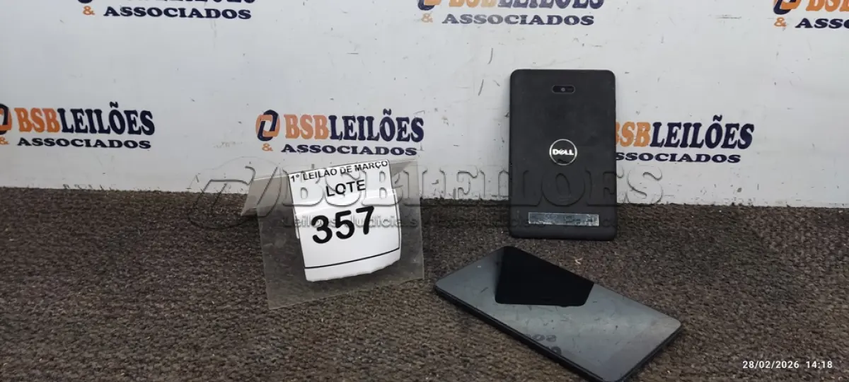 LOTE 357 - 02 TABLETS MARCA DELL SEM CARREGADOR. (NO ESTADO) ATENÇÃO! FAZER A VISITAÇÃO ANTES DE ARREMATAR, NÃO SABEMOS SE FUNCIONA, LEILÃO NÃO TEM GARANTIA E NEM DEVOLUÇÃO, SUJEITO A POSSÍVEIS AVARIAS VISÍVEIS/OCULTAS E/OU AUSÊNCIA DE COMPONENTES.