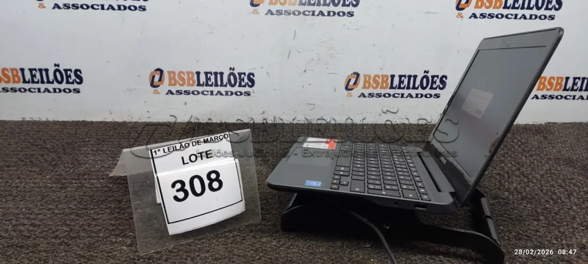 LOTE 308 - 01 NOTEBOOK 2GB DE MEMÓRIA, 16GB E.MMC TELA 11.6’’ LINHA CONNECT MARCA SAMSUNG SEM FONTE. (NO ESTADO) ATENÇÃO! FAZER A VISITAÇÃO ANTES DE ARREMATAR, NÃO SABEMOS SE FUNCIONA, LEILÃO NÃO TEM GARANTIA E NEM DEVOLUÇÃO, SUJEITO A POSSÍVEIS AVARIAS VISÍVEIS/OCULTAS E/OU AUSÊNCIA DE COMPONENTES.