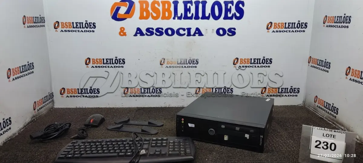 LOTE 230 - 01 CPU INFORWAY 4GB HD 500, 01 MOUSE, 01 TECLADO, 01BASE DE CPU, 01 CABO DE FORÇA. (NO ESTADO) ATENÇÃO! FAZER A VISITAÇÃO ANTES DE ARREMATAR, NÃO SABEMOS SE FUNCIONA. LEILÃO NÃO TEM GARANTIA E NEM DEVOLUÇÃO, SUJEITO A POSSÍVEIS AVARIAS VISÍVEIS/OCULTAS E/OU AUSÊNCIA DE COMPONENTES.