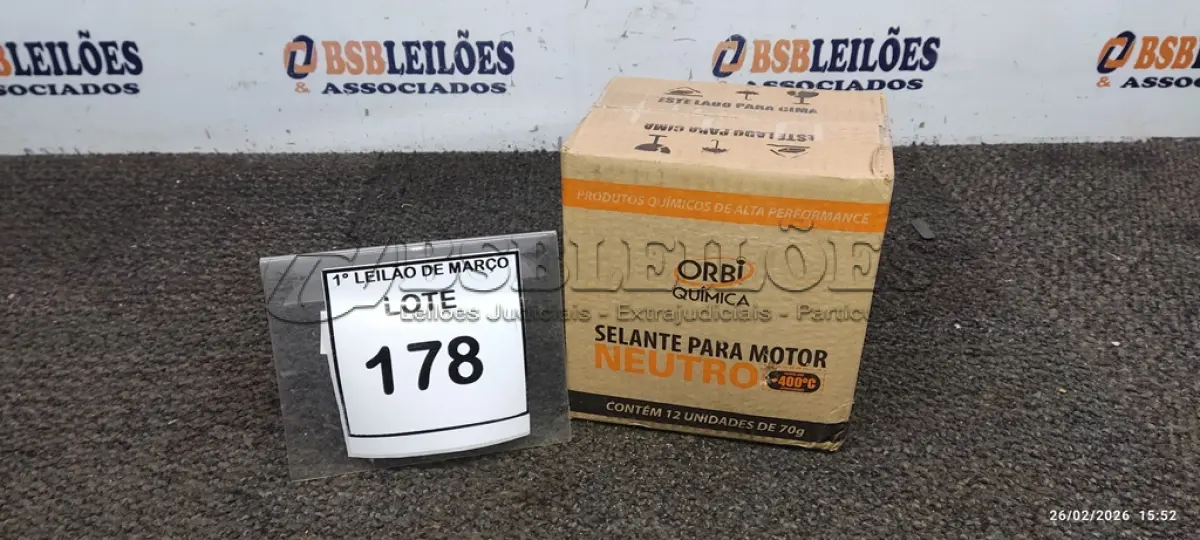 LOTE 178 - 12 BISNAGAS DE ADESIVO DE SILICONE NEUTRO DE 70G MARCA ORBI QUÍMICA. (NO ESTADO) ATENÇÃO! FAZER A VISITAÇÃO ANTES DE ARREMATAR, NÃO SABEMOS SE FUNCIONA, LEILÃO NÃO TEM GARANTIA E NEM DEVOLUÇÃO, SUJEITO A POSSÍVEIS AVARIAS VISÍVEIS/OCULTAS E/OU AUSÊNCIA DE COMPONENTES.