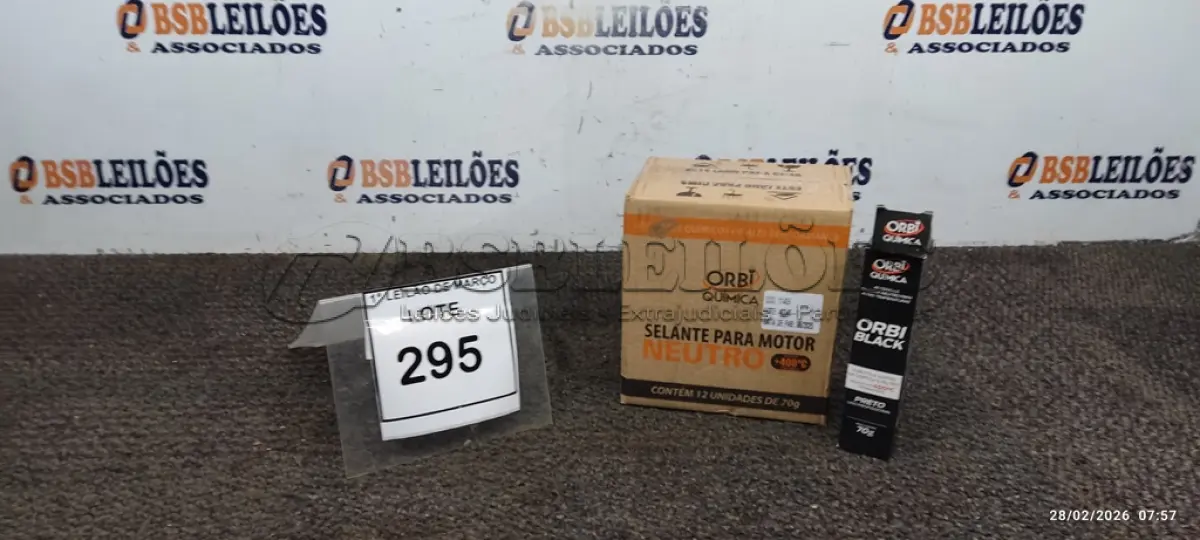 LOTE 295 - 12 BISNAGAS DE ADESIVO DE SILICONE NEUTRO DE 70G MARCA ORBI QUÍMICA. (NO ESTADO) ATENÇÃO! FAZER A VISITAÇÃO ANTES DE ARREMATAR, NÃO SABEMOS SE FUNCIONA, LEILÃO NÃO TEM GARANTIA E NEM DEVOLUÇÃO, SUJEITO A POSSÍVEIS AVARIAS VISÍVEIS/OCULTAS E/OU AUSÊNCIA DE COMPONENTES.