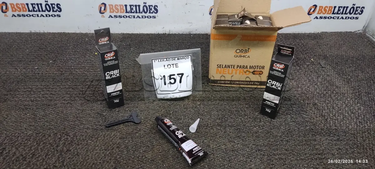 LOTE 157 - 12 BISNAGAS DE ADESIVO DE SILICONE NEUTRO DE 70G MARCA ORBI QUIMICA. (NO ESTADO) ATENÇÃO! FAZER A VISITAÇÃO ANTES DE ARREMATAR, NÃO SABEMOS SE FUNCIONA, LEILÃO NÃO TEM GARANTIA E NEM DEVOLUÇÃO, SUJEITO A POSSÍVEIS AVARIAS VISÍVEIS/OCULTAS E/OU AUSÊNCIA DE COMPONENTES.