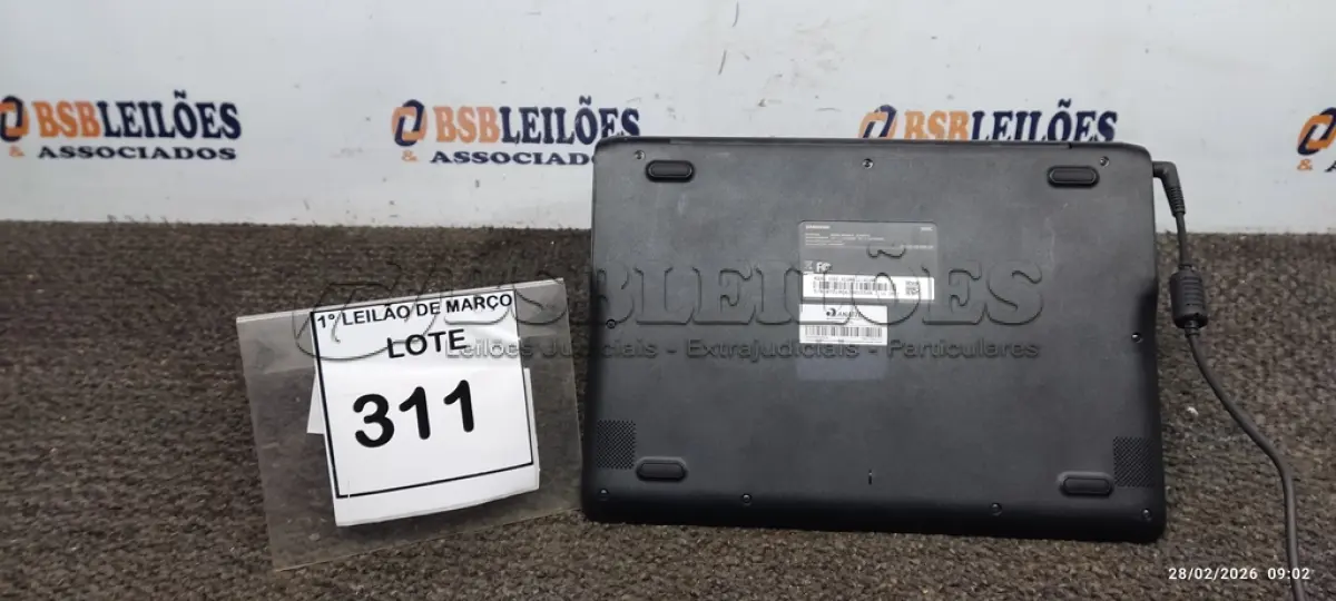 LOTE 311 - 01 NOTEBOOK 2GB DE MEMÓRIA, 16GB E.MMC TELA 11.6’’ LINHA CONNECT MARCA SAMSUNG SEM FONTE. (NO ESTADO) ATENÇÃO! FAZER A VISITAÇÃO ANTES DE ARREMATAR, NÃO SABEMOS SE FUNCIONA, LEILÃO NÃO TEM GARANTIA E NEM DEVOLUÇÃO, SUJEITO A POSSÍVEIS AVARIAS VISÍVEIS/OCULTAS E/OU AUSÊNCIA DE COMPONENTES.