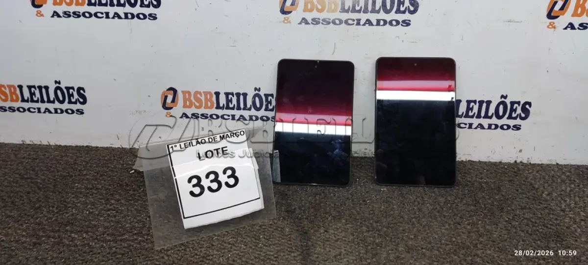 LOTE 333 - 02 TABLETS MARCA DELL SEM CARREGADOR. (NO ESTADO) ATENÇÃO! FAZER A VISITAÇÃO ANTES DE ARREMATAR, NÃO SABEMOS SE FUNCIONA, LEILÃO NÃO TEM GARANTIA E NEM DEVOLUÇÃO, SUJEITO A POSSÍVEIS AVARIAS VISÍVEIS/OCULTAS E/OU AUSÊNCIA DE COMPONENTES.