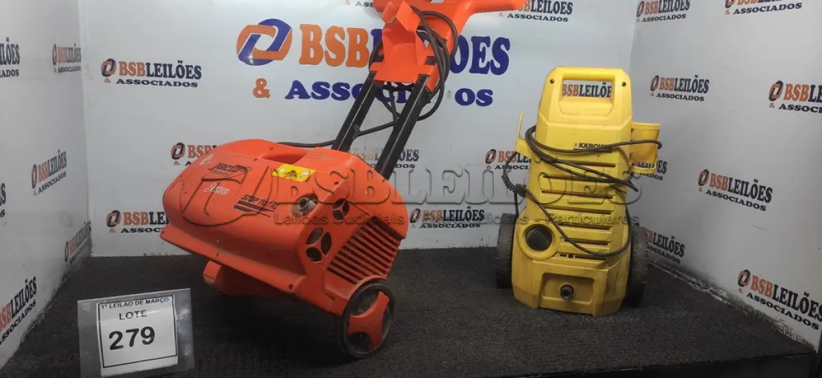 LOTE 279 - 01 LAVADORA DE ALTA PRESSÃO 220V MODELO J68000 MARCA JACTO CLEANING E 01 MÁQUINA DE ALTA PRESSÃO 220V MARCA KARCHER. (NO ESTADO) ATENÇÃO! FAZER A VISITAÇÃO ANTES DE ARREMATAR, NÃO SABEMOS SE FUNCIONA, LEILÃO NÃO TEM GARANTIA E NEM DEVOLUÇÃO, SUJEITO A POSSÍVEIS AVARIAS VISÍVEIS/OCULTAS E/OU AUSÊNCIA DE COMPONENTES.