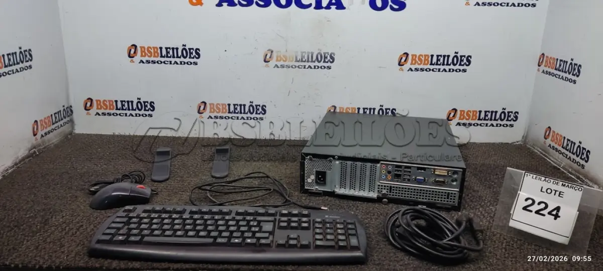 LOTE 224 - 01 CPU INFORWAY 4GB HD 500, 01 MOUSE, 01 TECLADO, 01BASE DE CPU, 01 CABO DE FORÇA. (NO ESTADO) ATENÇÃO! FAZER A VISITAÇÃO ANTES DE ARREMATAR, NÃO SABEMOS SE FUNCIONA. LEILÃO NÃO TEM GARANTIA E NEM DEVOLUÇÃO, SUJEITO A POSSÍVEIS AVARIAS VISÍVEIS/OCULTAS E/OU AUSÊNCIA DE COMPONENTES.