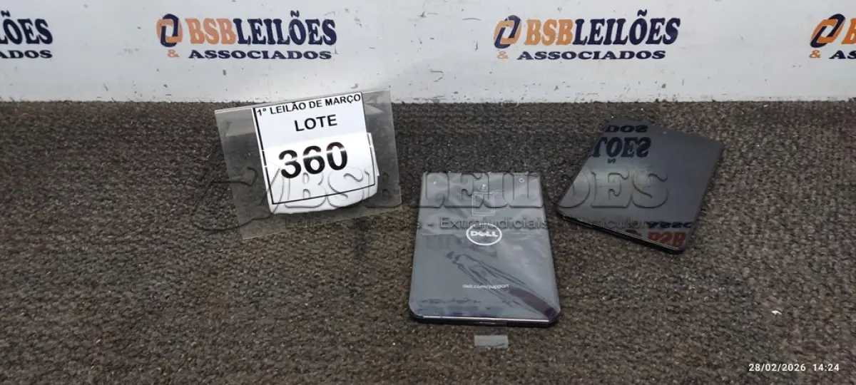 LOTE 360 - 02 TABLETS MARCA DELL SEM CARREGADOR. (NO ESTADO) ATENÇÃO! FAZER A VISITAÇÃO ANTES DE ARREMATAR, NÃO SABEMOS SE FUNCIONA, LEILÃO NÃO TEM GARANTIA E NEM DEVOLUÇÃO, SUJEITO A POSSÍVEIS AVARIAS VISÍVEIS/OCULTAS E/OU AUSÊNCIA DE COMPONENTES.