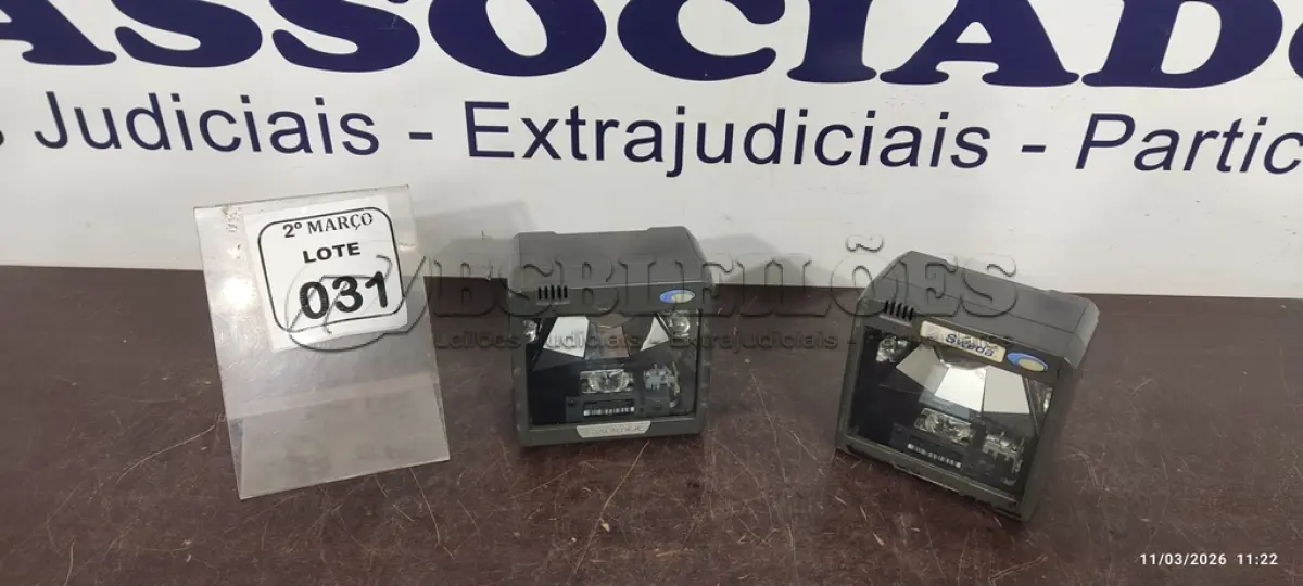 LOTE 031 - 01 LEITORAS DE CÓDIGO DE BARRAS MARCAS SWEDA E DATALOGIC SEM FONTE. (NO ESTADO) ATENÇÃO! FAZER A VISITAÇÃO ANTES DE ARREMATAR, NÃO SABEMOS SE FUNCIONA, LEILÃO NÃO TEM GARANTIA E NEM DEVOLUÇÃO, SUJEITO A POSSÍVEIS AVARIAS VISÍVEIS/OCULTAS E/OU AUSÊNCIA DE COMPONENTES.