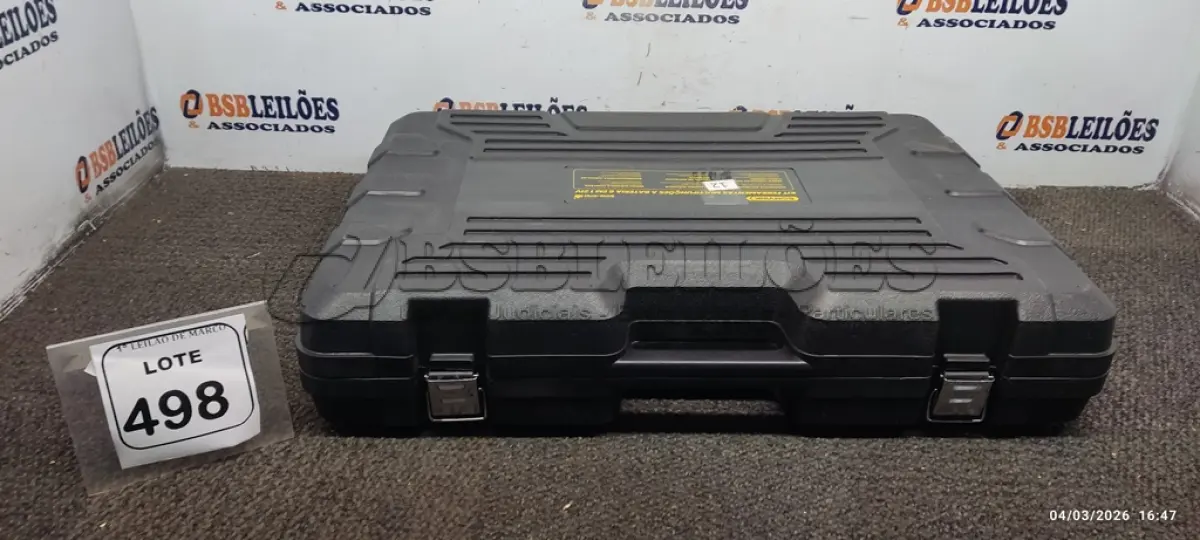 LOTE 498 - 01 MALETA PARA FERRAMENTAS (PRODUTO NOVO). (NO ESTADO) ATENÇÃO! FAZER A VISITAÇÃO ANTES DE ARREMATAR, NÃO SABEMOS SE FUNCIONA, LEILÃO NÃO TEM GARANTIA E NEM DEVOLUÇÃO, SUJEITO A POSSÍVEIS AVARIAS VISÍVEIS/OCULTAS E/OU AUSÊNCIA DE COMPONENTES.