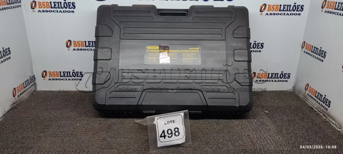 LOTE 498 - 01 MALETA PARA FERRAMENTAS (PRODUTO NOVO). (NO ESTADO) ATENÇÃO! FAZER A VISITAÇÃO ANTES DE ARREMATAR, NÃO SABEMOS SE FUNCIONA, LEILÃO NÃO TEM GARANTIA E NEM DEVOLUÇÃO, SUJEITO A POSSÍVEIS AVARIAS VISÍVEIS/OCULTAS E/OU AUSÊNCIA DE COMPONENTES.