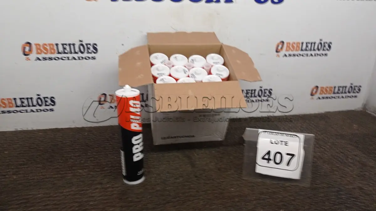LOTE 407 - 12 ADESIVO SELANTE PRO PU 40 DE 230ML. (NO ESTADO) ATENÇÃO! FAZER A VISITAÇÃO ANTES DE ARREMATAR, NÃO SABEMOS SE FUNCIONA, LEILÃO NÃO TEM GARANTIA E NEM DEVOLUÇÃO, SUJEITO A POSSÍVEIS AVARIAS VISÍVEIS/OCULTAS E/OU AUSÊNCIA DE COMPONENTES.