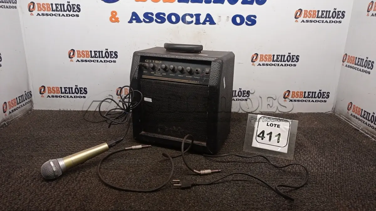 LOTE 411 - 01 CUBO AMPLIFICADOR PARA GUITARRA MODELO GT150 MARCA SHELDON. (NO ESTADO) ATENÇÃO! FAZER A VISITAÇÃO ANTES DE ARREMATAR, NÃO SABEMOS SE FUNCIONA, LEILÃO NÃO TEM GARANTIA E NEM DEVOLUÇÃO, SUJEITO A POSSÍVEIS AVARIAS VISÍVEIS/OCULTAS E/OU AUSÊNCIA DE COMPONENTES.