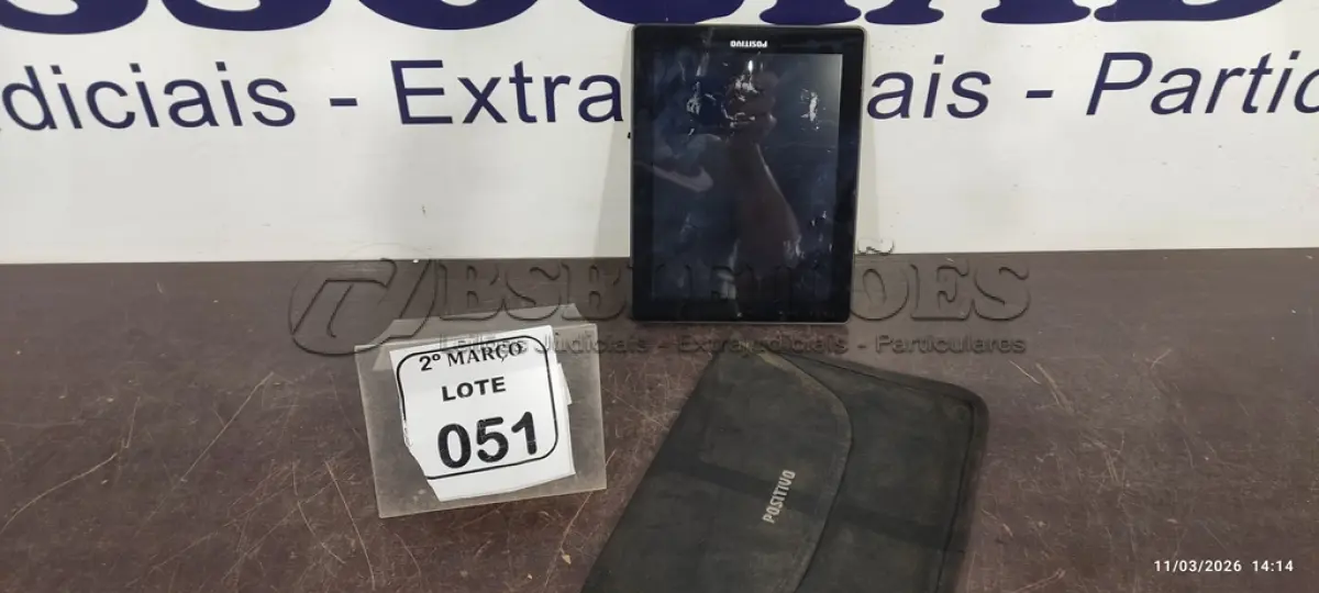 LOTE 051 - 01 TABLET MARCA POSITIVO COM CAPA. (NO ESTADO) ATENÇÃO! FAZER A VISITAÇÃO ANTES DE ARREMATAR, NÃO SABEMOS SE FUNCIONA, LEILÃO NÃO TEM GARANTIA E NEM DEVOLUÇÃO, SUJEITO A POSSÍVEIS AVARIAS VISÍVEIS/OCULTAS E/OU AUSÊNCIA DE COMPONENTES.