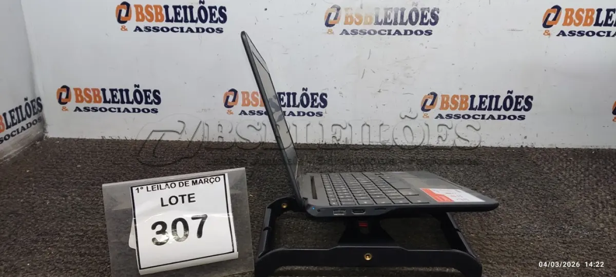 LOTE 307 - 01 NOTEBOOK 2GB DE MEMÓRIA, 16GB E.MMC TELA 11.6’’ LINHA CONNECT MARCA SAMSUNG SEM FONTE. (NO ESTADO) ATENÇÃO! FAZER A VISITAÇÃO ANTES DE ARREMATAR, NÃO SABEMOS SE FUNCIONA, LEILÃO NÃO TEM GARANTIA E NEM DEVOLUÇÃO, SUJEITO A POSSÍVEIS AVARIAS VISÍVEIS/OCULTAS E/OU AUSÊNCIA DE COMPONENTES.