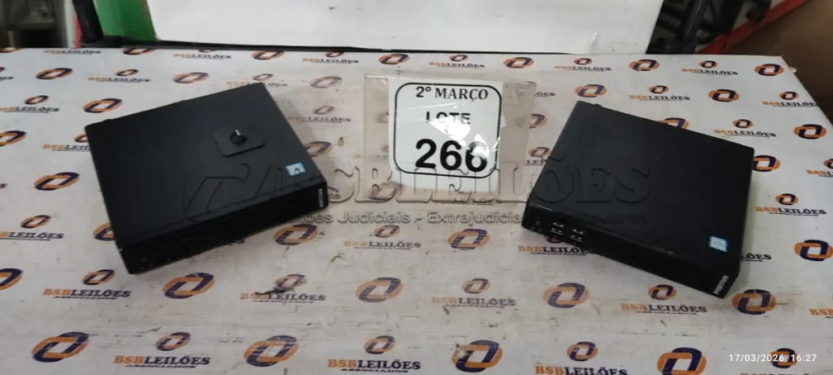 LOTE 266 - 02 MINIS PC MARCA POSITIVO. (NO ESTADO) ATENÇÃO! FAZER A VISITAÇÃO ANTES DE ARREMATAR, NÃO SABEMOS SE FUNCIONA, LEILÃO NÃO TEM GARANTIA E NEM DEVOLUÇÃO, SUJEITO A POSSÍVEIS AVARIAS VISÍVEIS/OCULTAS E/OU AUSÊNCIA DE COMPONENTES.