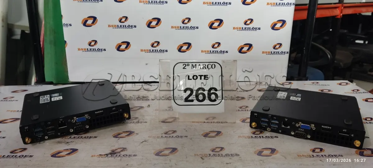 LOTE 266 - 02 MINIS PC MARCA POSITIVO. (NO ESTADO) ATENÇÃO! FAZER A VISITAÇÃO ANTES DE ARREMATAR, NÃO SABEMOS SE FUNCIONA, LEILÃO NÃO TEM GARANTIA E NEM DEVOLUÇÃO, SUJEITO A POSSÍVEIS AVARIAS VISÍVEIS/OCULTAS E/OU AUSÊNCIA DE COMPONENTES.
