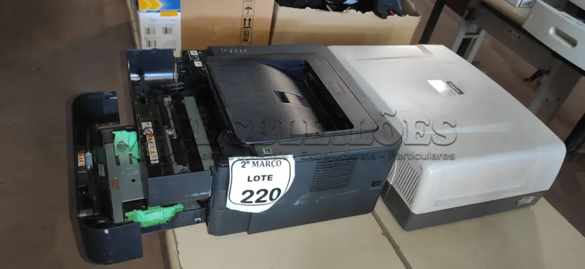 LOTE 220 - 01 CENTRAL PABX MARCA INTELBRAS E 01 IMPRESSORA MODELO HL-2270DW MARCA BROTHER. (NO ESTADO) ATENÇÃO! FAZER A VISITAÇÃO ANTES DE ARREMATAR, NÃO SABEMOS SE FUNCIONA, LEILÃO NÃO TEM GARANTIA E NEM DEVOLUÇÃO, SUJEITO A POSSÍVEIS AVARIAS VISÍVEIS/OCULTAS E/OU AUSÊNCIA DE COMPONENTES.