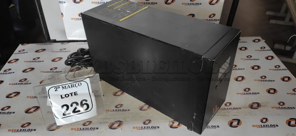 LOTE 226 - 01 NOBREAK MARCA LACERDA. (NO ESTADO) ATENÇÃO! FAZER A VISITAÇÃO ANTES DE ARREMATAR, NÃO SABEMOS SE FUNCIONA, LEILÃO NÃO TEM GARANTIA E NEM DEVOLUÇÃO, SUJEITO A POSSÍVEIS AVARIAS VISÍVEIS/OCULTAS E/OU AUSÊNCIA DE COMPONENTES.