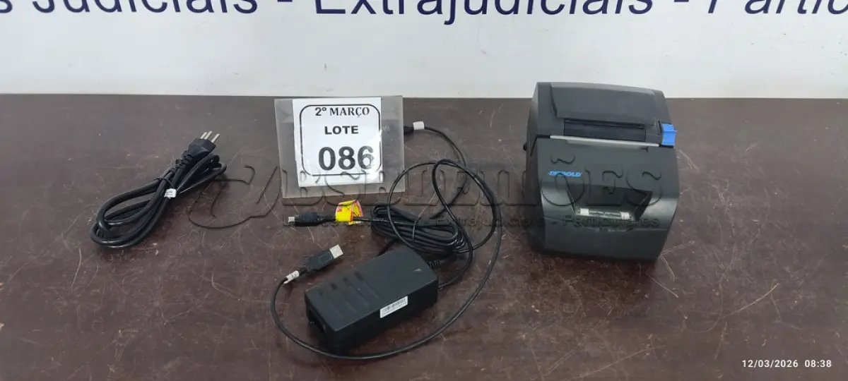 LOTE 086 - 01 IMPRESSORA DE CUPOM MARCA DIEBOLD COM FONTE. (NO ESTADO) ATENÇÃO! FAZER A VISITAÇÃO ANTES DE ARREMATAR, NÃO SABEMOS SE FUNCIONA, LEILÃO NÃO TEM GARANTIA E NEM DEVOLUÇÃO, SUJEITO A POSSÍVEIS AVARIAS VISÍVEIS/OCULTAS E/OU AUSÊNCIA DE COMPONENTES.