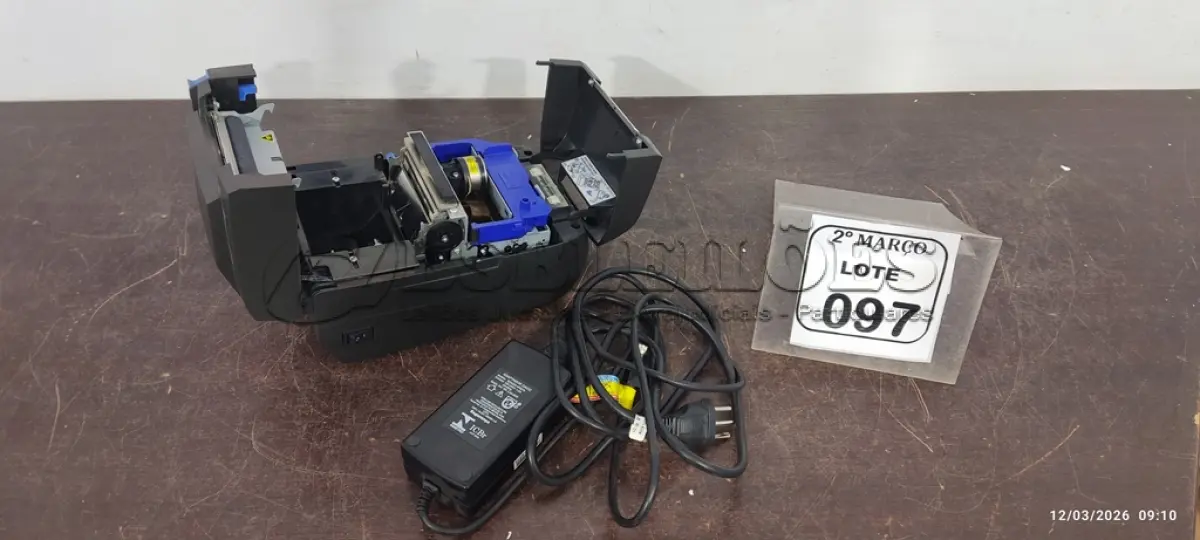 LOTE 097 - 01 IMPRESSORA DE CUPOM MARCA DIEBOLD COM FONTE. (NO ESTADO) ATENÇÃO! FAZER A VISITAÇÃO ANTES DE ARREMATAR, NÃO SABEMOS SE FUNCIONA, LEILÃO NÃO TEM GARANTIA E NEM DEVOLUÇÃO, SUJEITO A POSSÍVEIS AVARIAS VISÍVEIS/OCULTAS E/OU AUSÊNCIA DE COMPONENTES.