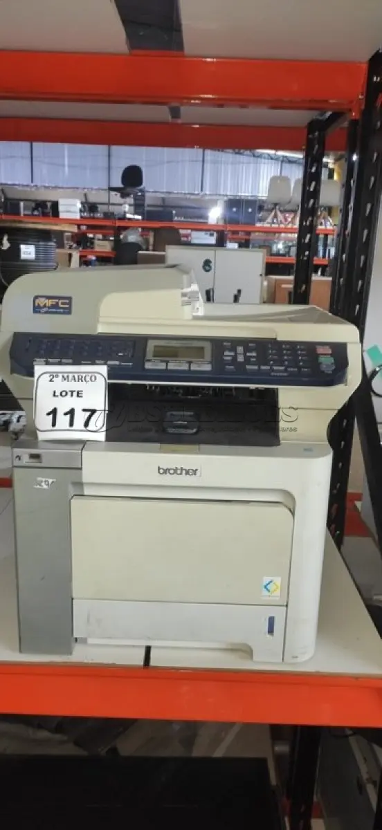 LOTE 117 - 01 IMPRESSORA MULTIFUNCIONAL MODELO MFC-9840CDW MARCA BROTHER. (NO ESTADO) ATENÇÃO! FAZER A VISITAÇÃO ANTES DE ARREMATAR, NÃO SABEMOS SE FUNCIONA, LEILÃO NÃO TEM GARANTIA E NEM DEVOLUÇÃO, SUJEITO A POSSÍVEIS AVARIAS VISÍVEIS/OCULTAS E/OU AUSÊNCIA DE COMPONENTES.