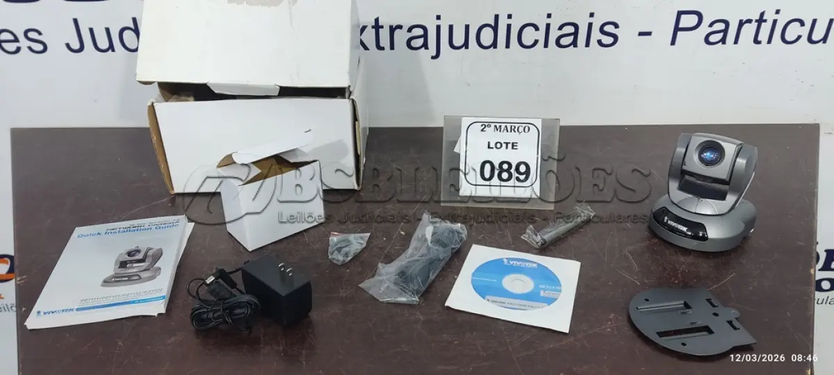 LOTE 089 - 01 CÂMERA NETWORK MARCA VIVOTEK. (NO ESTADO) ATENÇÃO! FAZER A VISITAÇÃO ANTES DE ARREMATAR, NÃO SABEMOS SE FUNCIONA, LEILÃO NÃO TEM GARANTIA E NEM DEVOLUÇÃO, SUJEITO A POSSÍVEIS AVARIAS VISÍVEIS/OCULTAS E/OU AUSÊNCIA DE COMPONENTES.
