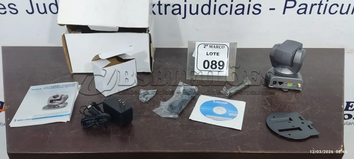 LOTE 089 - 01 CÂMERA NETWORK MARCA VIVOTEK. (NO ESTADO) ATENÇÃO! FAZER A VISITAÇÃO ANTES DE ARREMATAR, NÃO SABEMOS SE FUNCIONA, LEILÃO NÃO TEM GARANTIA E NEM DEVOLUÇÃO, SUJEITO A POSSÍVEIS AVARIAS VISÍVEIS/OCULTAS E/OU AUSÊNCIA DE COMPONENTES.