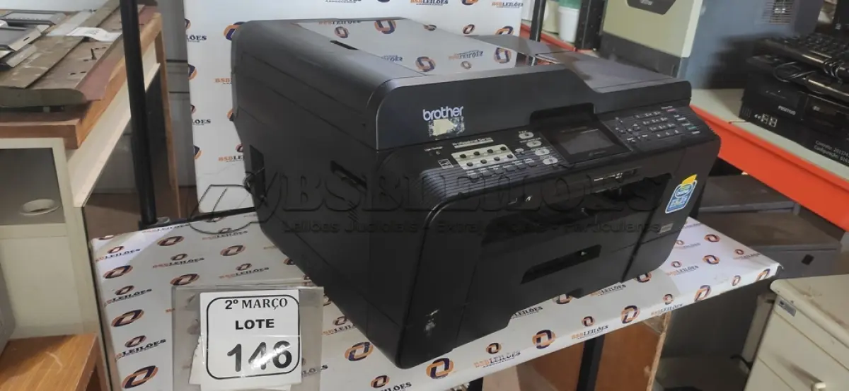 LOTE 146 - 01 IMPRESSORA MULTIFUNCIONAL MODELO MFC-J6710DW MARCA BROTHER. (NO ESTADO) ATENÇÃO! FAZER A VISITAÇÃO ANTES DE ARREMATAR, NÃO SABEMOS SE FUNCIONA, LEILÃO NÃO TEM GARANTIA E NEM DEVOLUÇÃO, SUJEITO A POSSÍVEIS AVARIAS VISÍVEIS/OCULTAS E/OU AUSÊNCIA DE COMPONENTES.