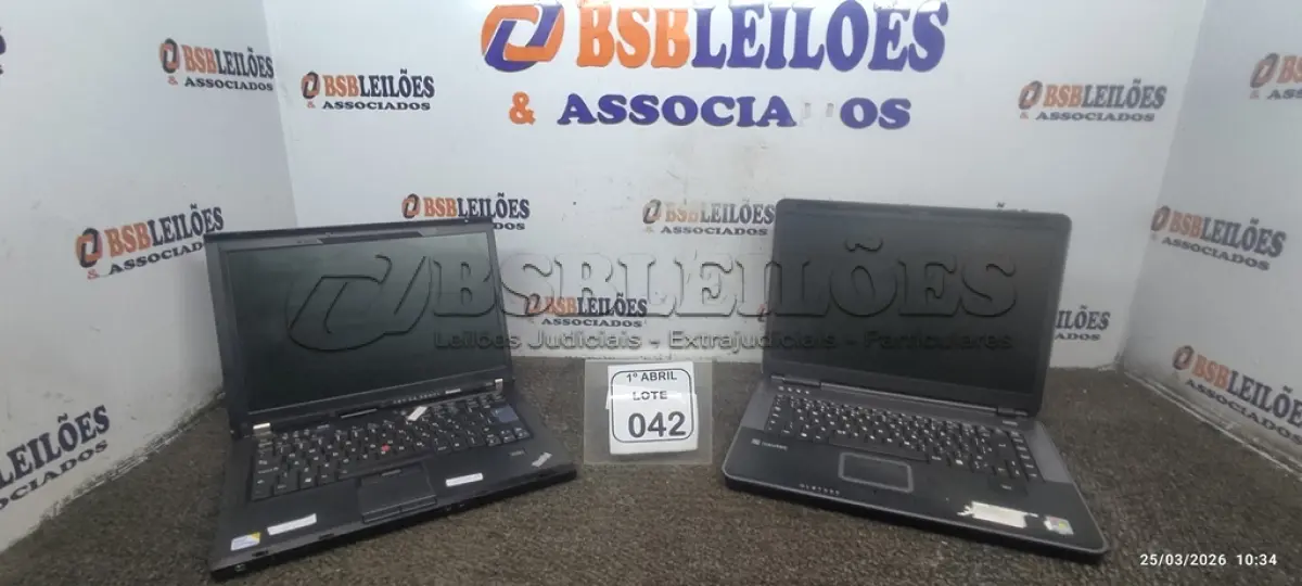 LOTE 042 - 02 NOTEBOOKS MARCAS LENOVO E ITAUTEC. (NO ESTADO) ATENÇÃO! FAZER A VISITAÇÃO ANTES DE ARREMATAR, NÃO SABEMOS SE FUNCIONA, LEILÃO NÃO TEM GARANTIA E NEM DEVOLUÇÃO, SUJEITO A POSSÍVEIS AVARIAS VISÍVEIS/OCULTAS E/OU AUSÊNCIA DE COMPONENTES.