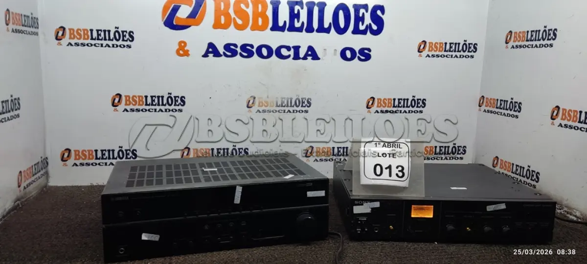 LOTE 013 - 01 UNIDADE DE CONTROLE DE ÁUDIO MODELO SX-M100 MACA SONY E 01 RECEIVER MODELO RX-V377 MARCA YAMAHA. (NO ESTADO) ATENÇÃO! FAZER A VISITAÇÃO ANTES DE ARREMATAR, NÃO SABEMOS SE FUNCIONA, LEILÃO NÃO TEM GARANTIA E NEM DEVOLUÇÃO, SUJEITO A POSSÍVEIS AVARIAS VISÍVEIS/OCULTAS E/OU AUSÊNCIA DE COMPONENTES.