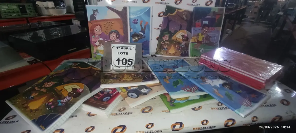 LOTE 105 - 19 CADERNOS ESCOLARES. (NO ESTADO) ATENÇÃO! FAZER A VISITAÇÃO ANTES DE ARREMATAR, NÃO SABEMOS SE FUNCIONA, LEILÃO NÃO TEM GARANTIA E NEM DEVOLUÇÃO, SUJEITO A POSSÍVEIS AVARIAS VISÍVEIS/OCULTAS E/OU AUSÊNCIA DE COMPONENTES.