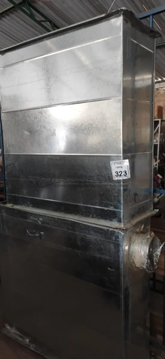 LOTE 323 - 02 DUTOS DE VENTILAÇÃO GALVANIZADO. (NO ESTADO) ATENÇÃO! FAZER A VISITAÇÃO ANTES DE ARREMATAR, NÃO SABEMOS SE FUNCIONA, LEILÃO NÃO TEM GARANTIA E NEM DEVOLUÇÃO, SUJEITO A POSSÍVEIS AVARIAS VISÍVEIS/OCULTAS E/OU AUSÊNCIA DE COMPONENTES.