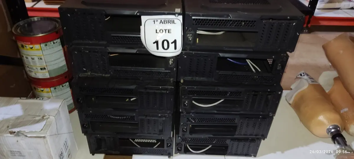 LOTE 101 - 10 GABINETES. (NO ESTADO) ATENÇÃO! FAZER A VISITAÇÃO ANTES DE ARREMATAR, NÃO SABEMOS SE FUNCIONA, LEILÃO NÃO TEM GARANTIA E NEM DEVOLUÇÃO, SUJEITO A POSSÍVEIS AVARIAS VISÍVEIS/OCULTAS E/OU AUSÊNCIA DE COMPONENTES.