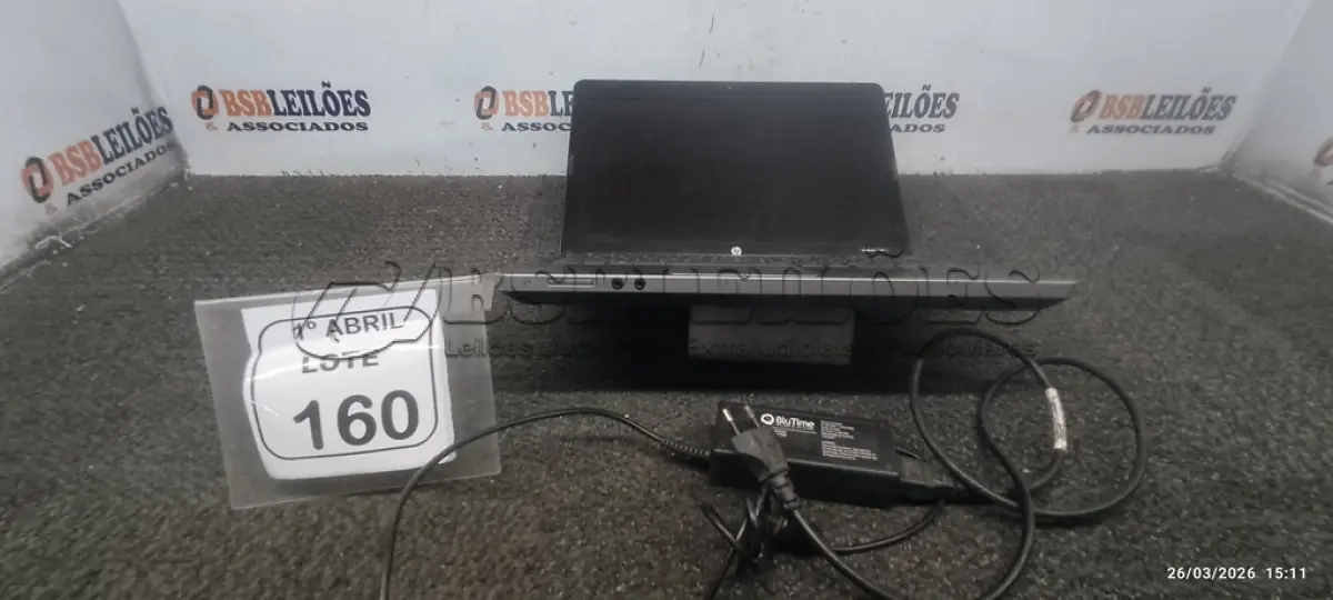 LOTE 160 - 01 NOTEBOOK MARCA HP COM CARREGADOR. (NO ESTADO) ATENÇÃO! FAZER A VISITAÇÃO ANTES DE ARREMATAR, NÃO SABEMOS SE FUNCIONA, LEILÃO NÃO TEM GARANTIA E NEM DEVOLUÇÃO, SUJEITO A POSSÍVEIS AVARIAS VISÍVEIS/OCULTAS E/OU AUSÊNCIA DE COMPONENTES.