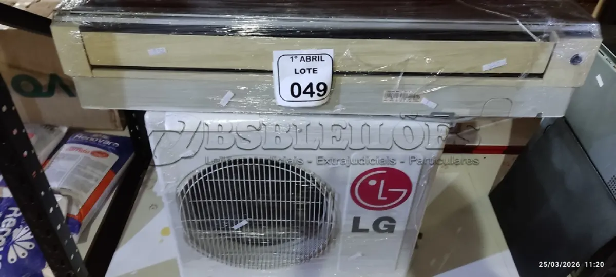 LOTE 049 - 01 AR-CONDICIONADO DE 9.000 BTU/H MODELO TSNC082ERM0 MARCA LG. (NO ESTADO) ATENÇÃO! FAZER A VISITAÇÃO ANTES DE ARREMATAR, NÃO SABEMOS SE FUNCIONA, LEILÃO NÃO TEM GARANTIA E NEM DEVOLUÇÃO, SUJEITO A POSSÍVEIS AVARIAS VISÍVEIS/OCULTAS E/OU AUSÊNCIA DE COMPONENTES.
