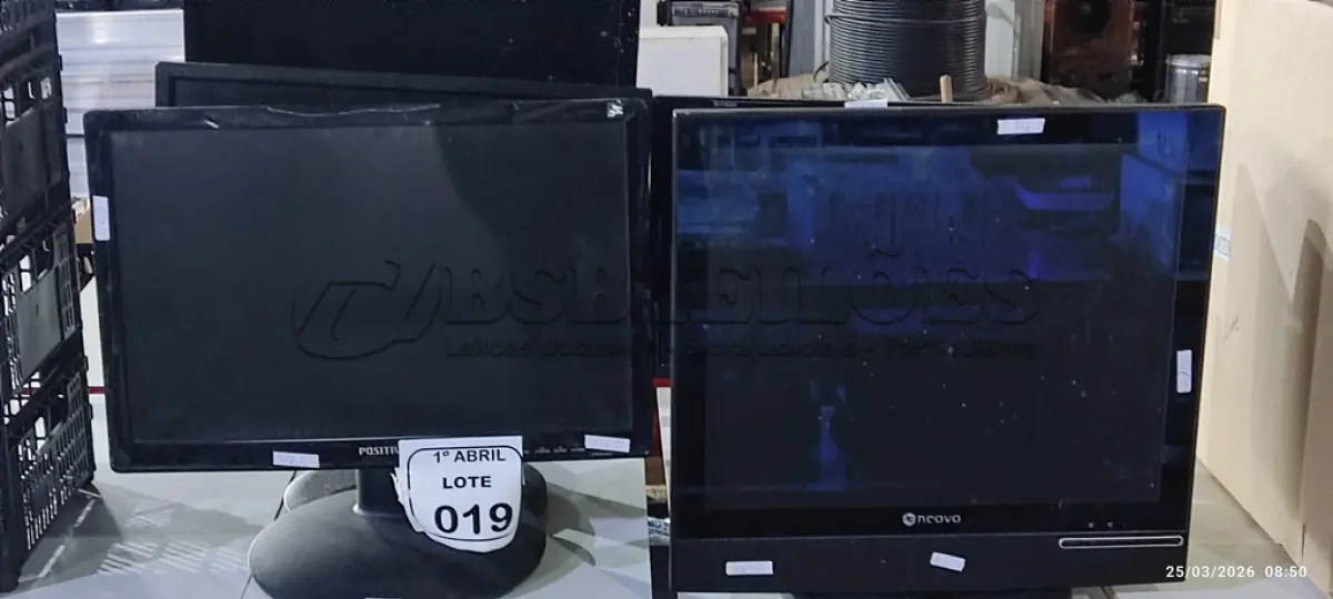 LOTE 019 - 06 MONITORES DE MARCAS E MODELOS DIVERSOS. (NO ESTADO) ATENÇÃO! FAZER A VISITAÇÃO ANTES DE ARREMATAR, NÃO SABEMOS SE FUNCIONA, LEILÃO NÃO TEM GARANTIA E NEM DEVOLUÇÃO, SUJEITO A POSSÍVEIS AVARIAS VISÍVEIS/OCULTAS E/OU AUSÊNCIA DE COMPONENTES.