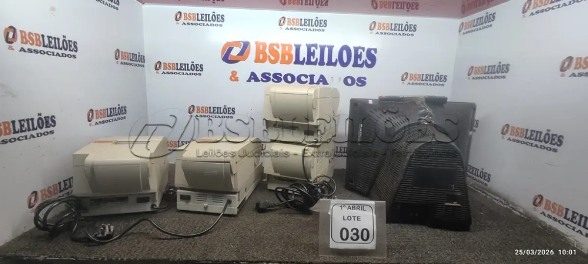 LOTE 030 - 01 TV DE TUBO MARCA LG E 04 IMPRESSORAS DE CUPOM MARCA ZANTHUS. (NO ESTADO) ATENÇÃO! FAZER A VISITAÇÃO ANTES DE ARREMATAR, NÃO SABEMOS SE FUNCIONA, LEILÃO NÃO TEM GARANTIA E NEM DEVOLUÇÃO, SUJEITO A POSSÍVEIS AVARIAS VISÍVEIS/OCULTAS E/OU AUSÊNCIA DE COMPONENTES.