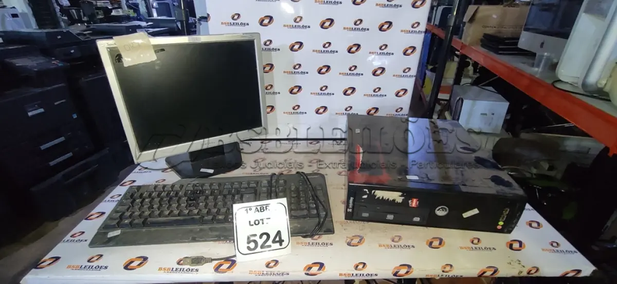 LOTE 524 - 01 CPU INFORWAY 4GB HD 500, 01 MOUSE, 01 TECLADO, 01BASE DE CPU, 01 CABO DE FORÇA E 01 MONITOR MARCA SAMSUNG. (NO ESTADO) ATENÇÃO! FAZER A VISITAÇÃO ANTES DE ARREMATAR, NÃO SABEMOS SE FUNCIONA. LEILÃO NÃO TEM GARANTIA E NEM DEVOLUÇÃO, SUJEITO A POSSÍVEIS AVARIAS VISÍVEIS/OCULTAS E/OU AUSÊNCIA DE COMPONENTES.