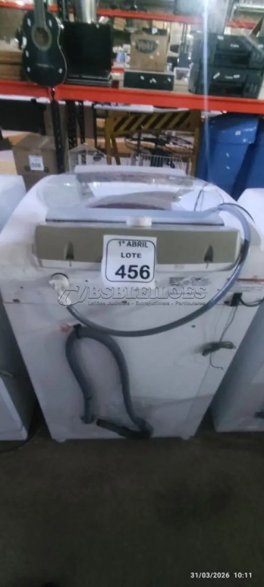 LOTE 456 - 01 MÁQUINA DE LAVAR DE 11 KG 220V MARCA BASTEMP. (NO ESTADO) ATENÇÃO! FAZER A VISITAÇÃO ANTES DE ARREMATAR, NÃO SABEMOS SE FUNCIONA, LEILÃO NÃO TEM GARANTIA E NEM DEVOLUÇÃO, SUJEITO A POSSÍVEIS AVARIAS VISÍVEIS/OCULTAS E/OU AUSÊNCIA DE COMPONENTES.