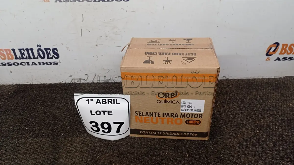 LOTE 397 - 12 BISNAGAS DE ADESIVO DE SILICONE NEUTRO DE 70G MARCA ORBI QUÍMICA. (NO ESTADO) ATENÇÃO! FAZER A VISITAÇÃO ANTES DE ARREMATAR, NÃO SABEMOS SE FUNCIONA, LEILÃO NÃO TEM GARANTIA E NEM DEVOLUÇÃO, SUJEITO A POSSÍVEIS AVARIAS VISÍVEIS/OCULTAS E/OU AUSÊNCIA DE COMPONENTES.