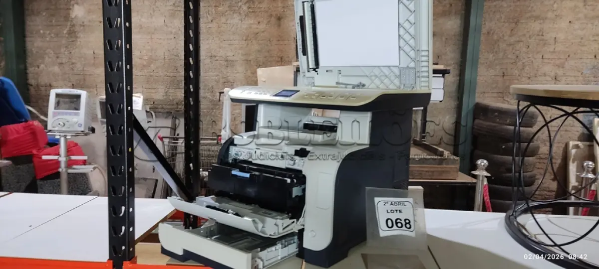 LOTE 068 - 01 IMPRESSORA MODELO COLOR LASERJET CM2320NF MARCA HP. (NO ESTADO) ATENÇÃO! FAZER A VISITAÇÃO ANTES DE ARREMATAR, NÃO SABEMOS SE FUNCIONA, LEILÃO NÃO TEM GARANTIA E NEM DEVOLUÇÃO, SUJEITO A POSSÍVEIS AVARIAS VISÍVEIS/OCULTAS E/OU AUSÊNCIA DE COMPONENTES.
